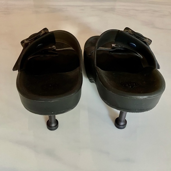 NEW Balenciaga Crocs Style Mallorca Sandals in Black 40  9.5 - 3" Heel - Picture 2 of 5